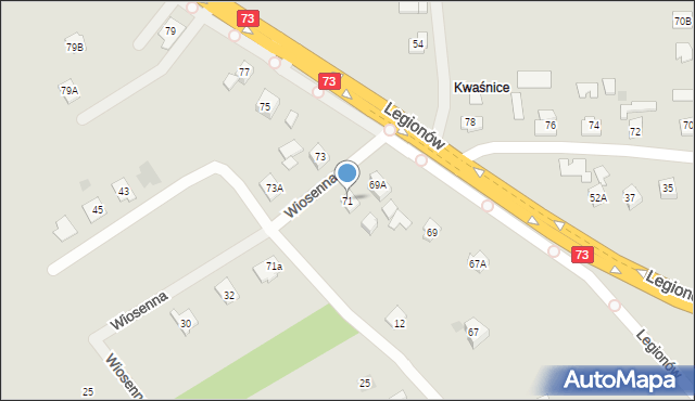 Pilzno, Legionów, 71, mapa Pilzno