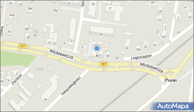 Pionki, Legionistów, 38, mapa Pionki