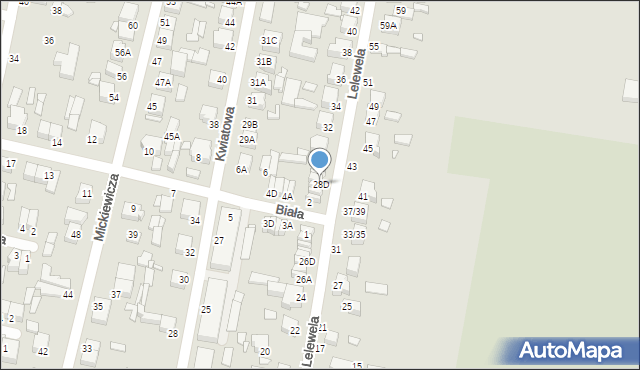 Piotrków Trybunalski, Lelewela Joachima, 28D, mapa Piotrków Trybunalski