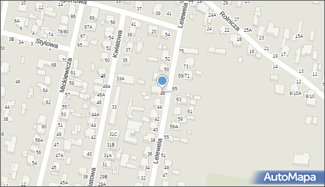 Piotrków Trybunalski, Lelewela Joachima, 46, mapa Piotrków Trybunalski