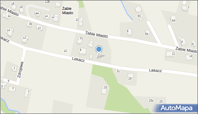 Pisarzowice, Lekacz, 213, mapa Pisarzowice