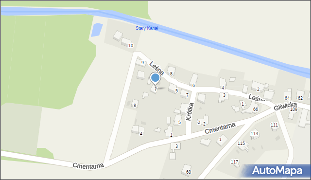 Pławniowice, Leśna, 7, mapa Pławniowice