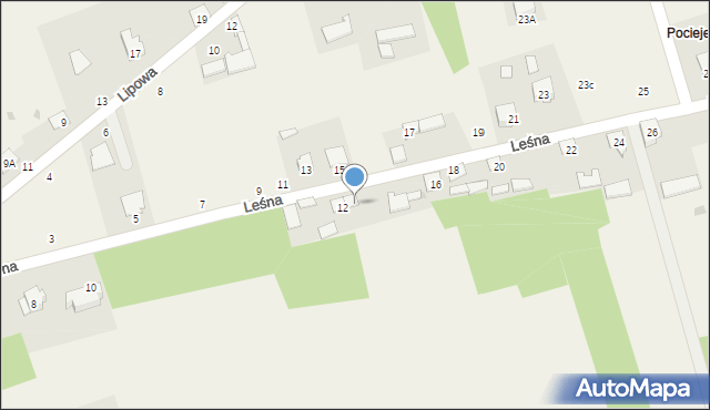 Podgórze, Leśna, 14, mapa Podgórze