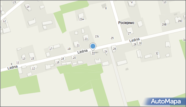 Podgórze, Leśna, 22, mapa Podgórze