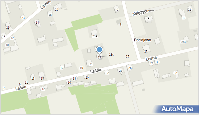 Podgórze, Leśna, 23, mapa Podgórze