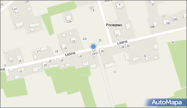 Podgórze, Leśna, 24, mapa Podgórze