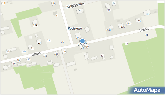 Podgórze, Leśna, 28, mapa Podgórze