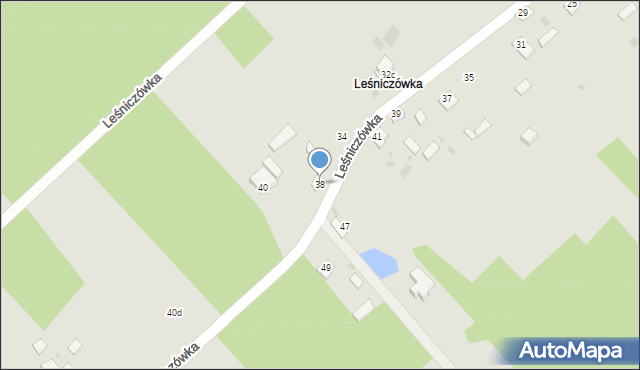 Poniatowa, Leśniczówka, 38, mapa Poniatowa