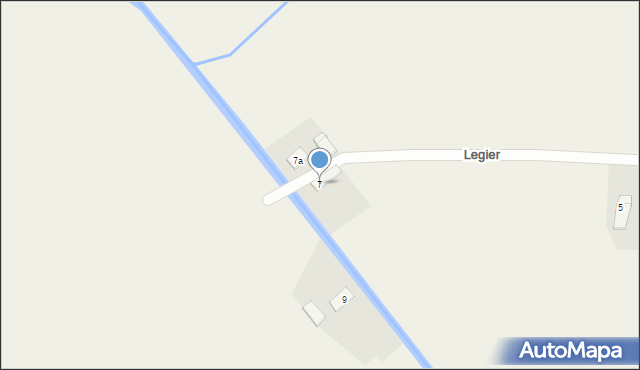 Popielów, Legier, 7, mapa Popielów