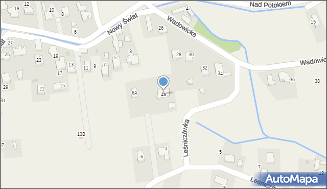 Poręba Wielka, Leśniczówka, 4a, mapa Poręba Wielka