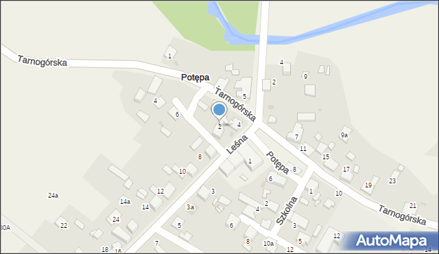 Potępa, Leśna, 2, mapa Potępa