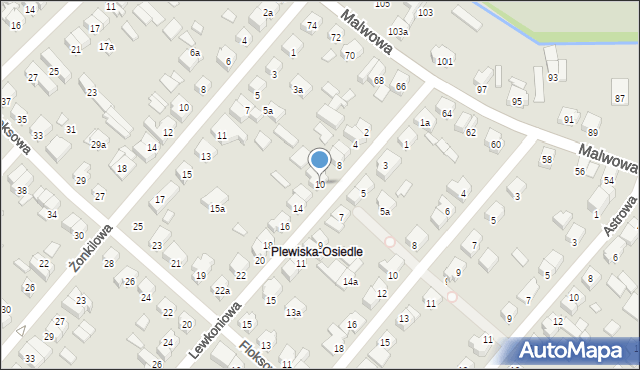 Poznań, Lewkoniowa, 10, mapa Poznania