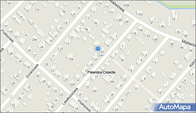 Poznań, Lewkoniowa, 12, mapa Poznania