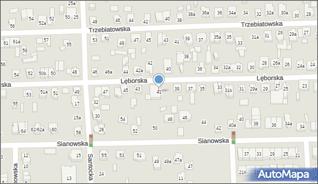 Poznań, Lęborska, 41, mapa Poznania