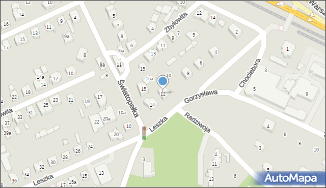 Poznań, Leszka, 12, mapa Poznania