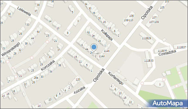 Poznań, Lelewela Joachima, 2a, mapa Poznania