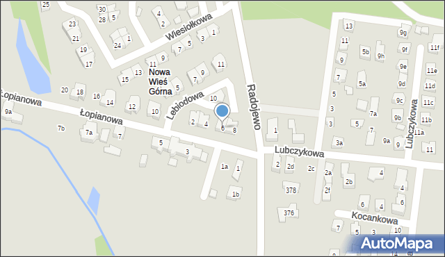 Poznań, Lebiodowa, 6, mapa Poznania