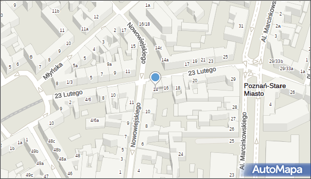 Poznań, Lewandowskiej Janiny, por., 14, mapa Poznania