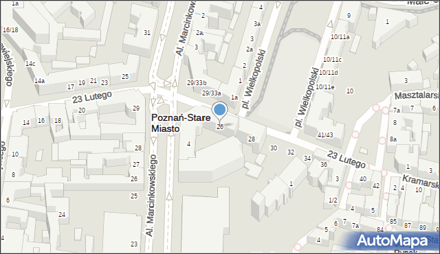 Poznań, Lewandowskiej Janiny, por., 26, mapa Poznania