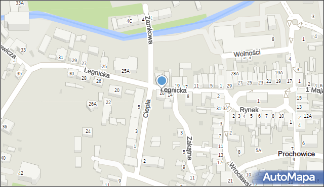 Prochowice, Legnicka, 16, mapa Prochowice