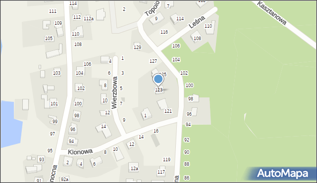 Promnice, Leśna, 123, mapa Promnice