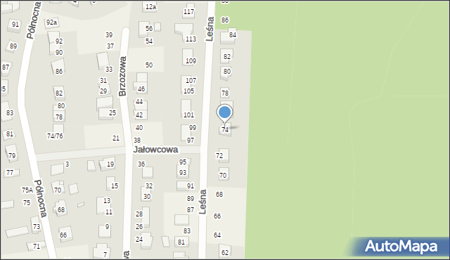 Promnice, Leśna, 74, mapa Promnice