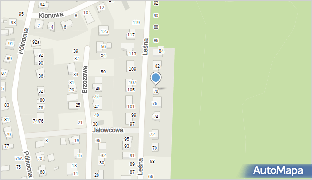 Promnice, Leśna, 78, mapa Promnice