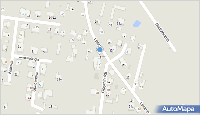 Przasnysz, Leszno, 18, mapa Przasnysz