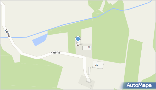 Przegędza, Leśna, 23, mapa Przegędza