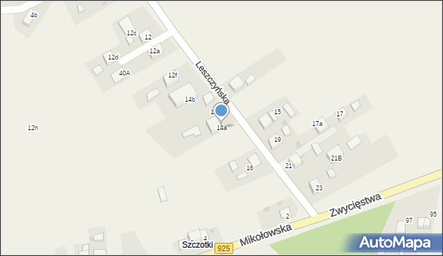 Przegędza, Leszczyńska, 14a, mapa Przegędza