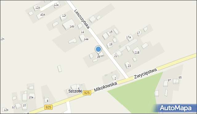 Przegędza, Leszczyńska, 16, mapa Przegędza