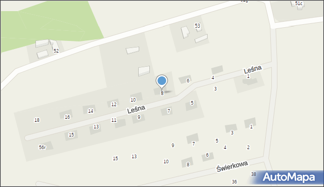 Przemocze, Leśna, 8, mapa Przemocze