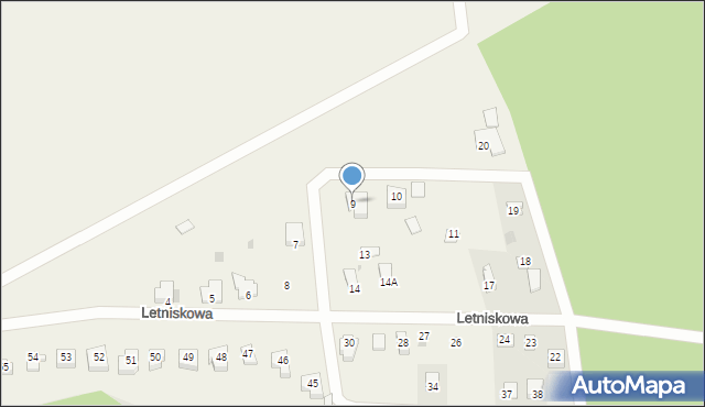 Przyjezierze, Letniskowa, 9, mapa Przyjezierze