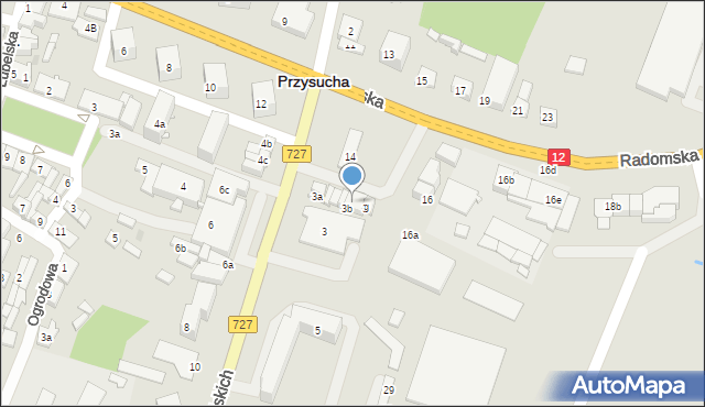 Przysucha, Legionów Polskich, 3f, mapa Przysucha