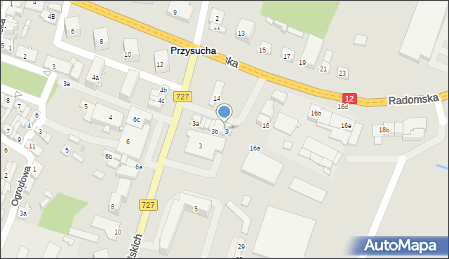 Przysucha, Legionów Polskich, 3g, mapa Przysucha