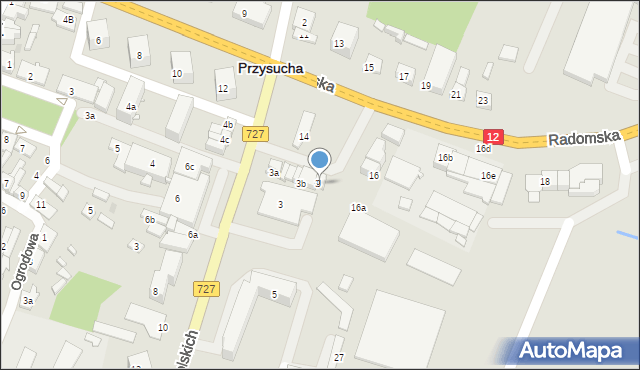 Przysucha, Legionów Polskich, 3h, mapa Przysucha