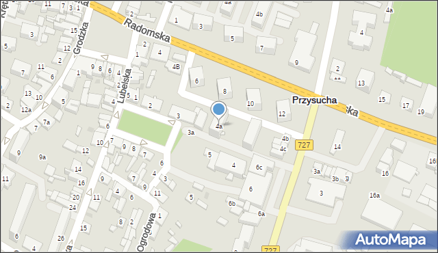 Przysucha, Legionów Polskich, 4a, mapa Przysucha