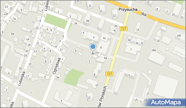 Przysucha, Legionów Polskich, 6b, mapa Przysucha