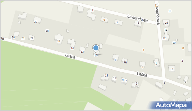 Przytok, Leśna, 10, mapa Przytok