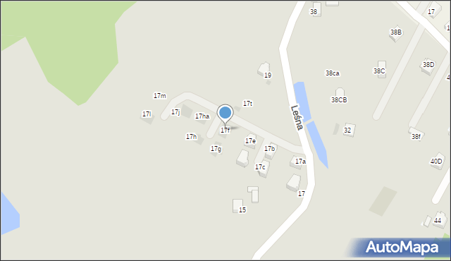 Pszczyna, Leśna, 17f, mapa Pszczyny