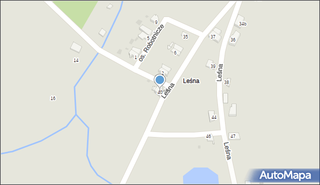 Radków, Leśna, 40, mapa Radków