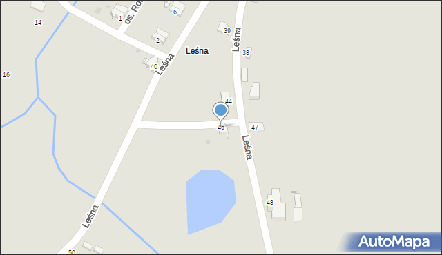 Radków, Leśna, 46, mapa Radków