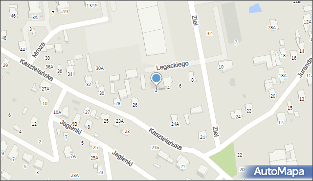 Radom, Legackiego Franciszka, 2, mapa Radomia