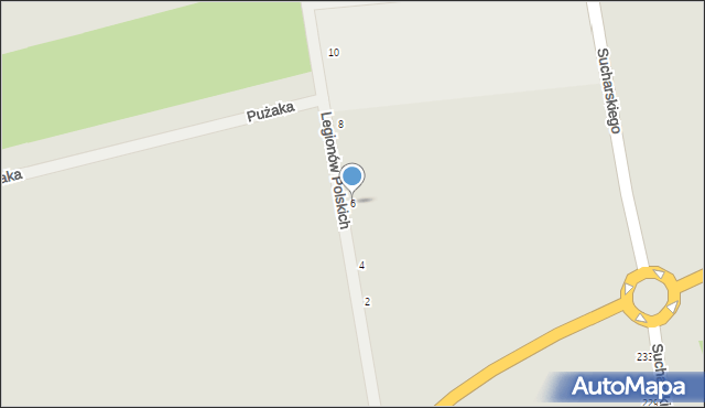 Radomsko, Legionów Polskich, 6, mapa Radomsko