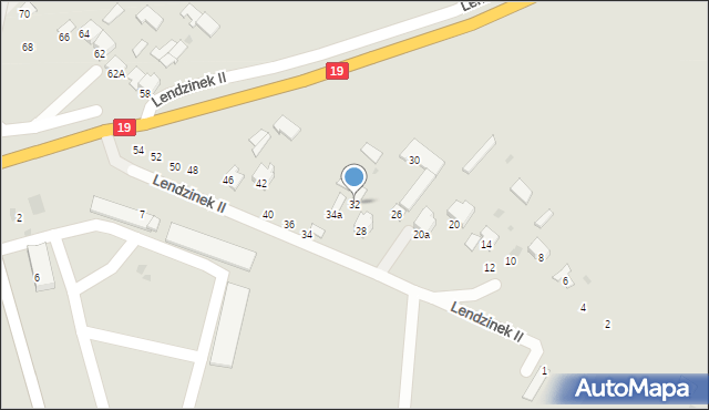 Radzyń Podlaski, Lendzinek II, 32, mapa Radzyń Podlaski