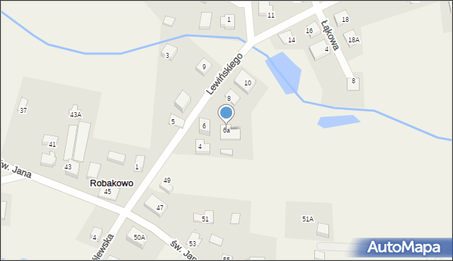 Robakowo, Lewińskiego Stefana, 6a, mapa Robakowo