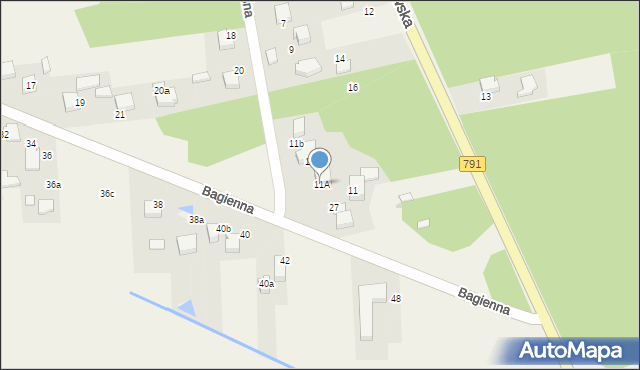 Rodaki, Leśna, 11A, mapa Rodaki