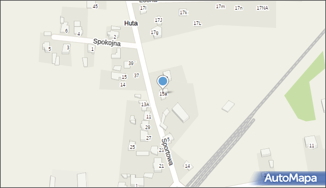 Rogów, Leśna, 15a, mapa Rogów