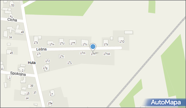 Rogów, Leśna, 17n, mapa Rogów