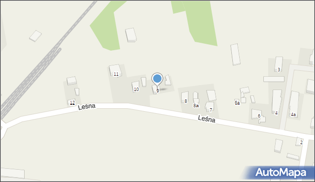 Rogów, Leśna, 9, mapa Rogów